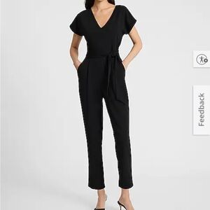 Express Black V-Neck Jumpsuit
